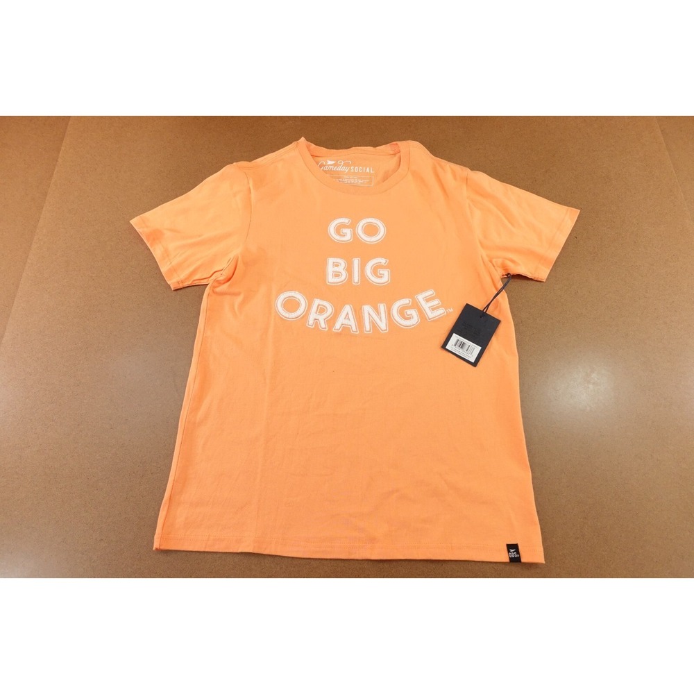University of Tennessee Gameday Social Mens Large Go Big Orange Chenille Tee NWT